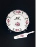 Porcelain 50th Anniversary Cake Plate w/ Server (English) With Gift Box